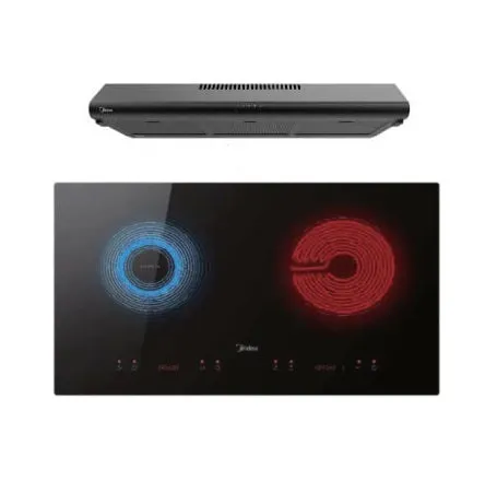 Midea MBI-90F140BK 90cm Slimline Hood  MBI-IHT261 Ceramic Built-in Induction Hob