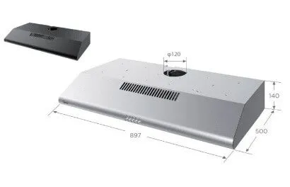 Midea MBI-90F140BK-SG/MBI-90F140SL-SG 90cm Slimline Hood