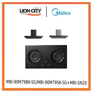Midea MBI-90M79BK-SG / MBI-90M79SK-SG Chimney Hood   MBI-SN20 2-burner Gas Hob