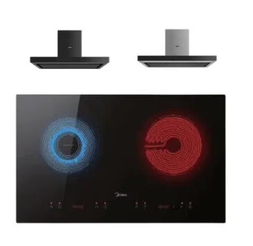 Midea MBI-90M79BK-SG / MBI-90M79SK-SG Chimney Hood Midea MBI-IHT261-SG Ceramic Built-in Induction Hob