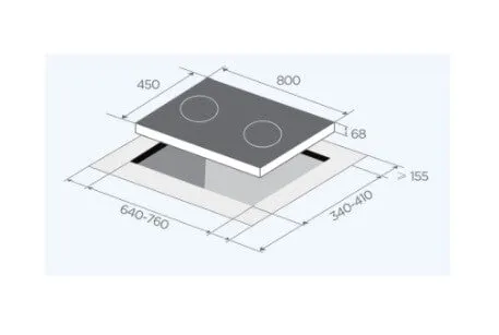 Midea MBI-SN20 TG/LPG 2-burner Tempered Glass Gas Hob PUB GAS / LPG GAS