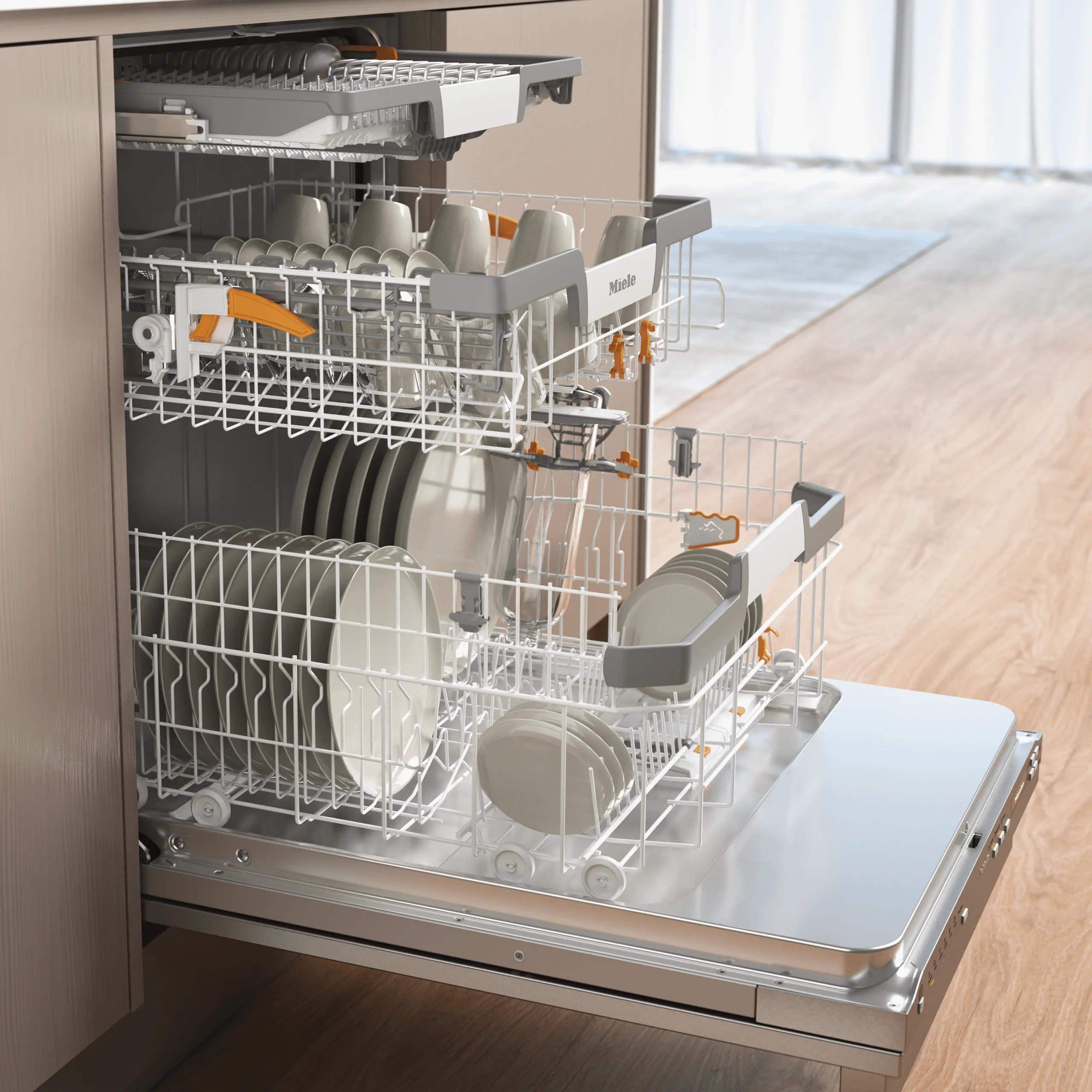 Miele G7266SCVISF G 7266 Scvi Sf - Fully-Integrated, Full-Size Dishwasher With 3D Multiflex Tray For Maximum Convenience.