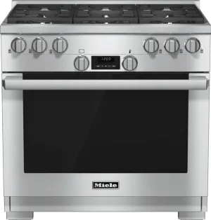 Miele HR11341LP 36 Inch Range All Gas With Directselect, Twin Convection Fans And M Pro Dual Stacked Burners