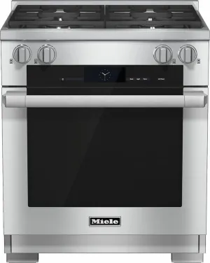Miele HR19242LP Hr 1924-2 G 30 Inch Range Dual Fuel With M Touch Controls, Moisture Plus And M Pro Dual Stacked Burners - Liquid Propane