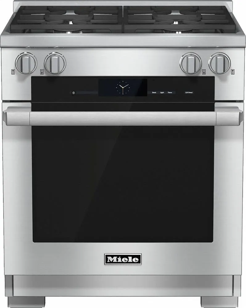 Miele HR19242LP Hr 1924-2 G 30 Inch Range Dual Fuel With M Touch Controls, Moisture Plus And M Pro Dual Stacked Burners - Liquid Propane