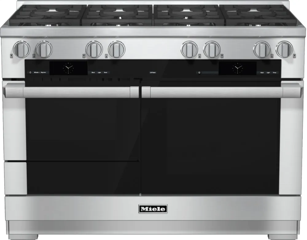 Miele HR19542LPCLEANTOUCHSTEEL Hr 1954-2 Lp - 48 Inch Range Dual Fuel With M Touch Controls, Moisture Plus And M Pro Dual Stacked Burners