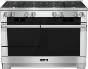 Miele HR19542LPCLEANTOUCHSTEEL Hr 1954-2 Lp - 48 Inch Range Dual Fuel With M Touch Controls, Moisture Plus And M Pro Dual Stacked Burners