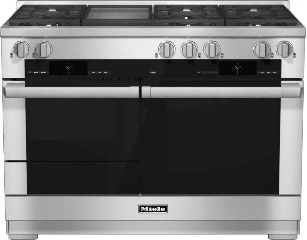Miele HR19562G 48 Inch Range Dual Fuel With M Touch Controls, Moisture Plus And M Pro Dual Stacked Burners