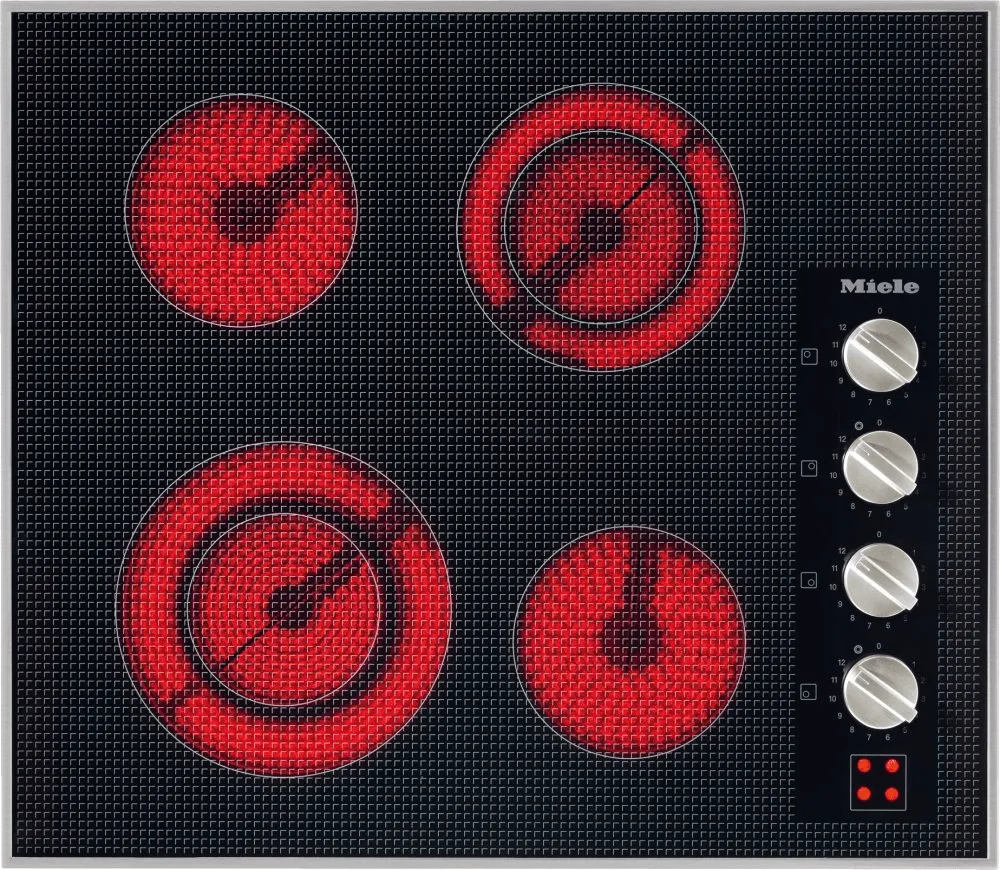 Miele KM5621208V Km 5621 208V - Electric Cooktop With Four Cooking Zones And Direct Rotary Dial Controls For Maximum Convenience.