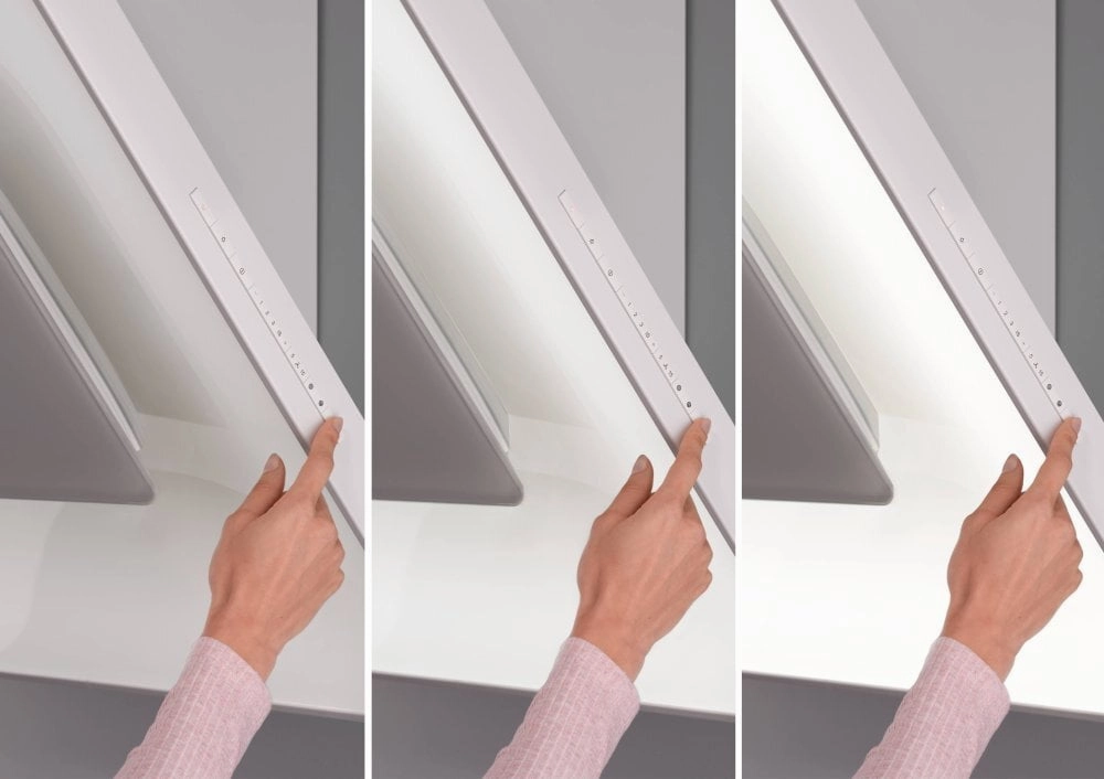 Miele DA6996W Wall Ventilation Hood With Dimmable Ambient Lighting For A Unique Lighting Mood In Your Kitchen.