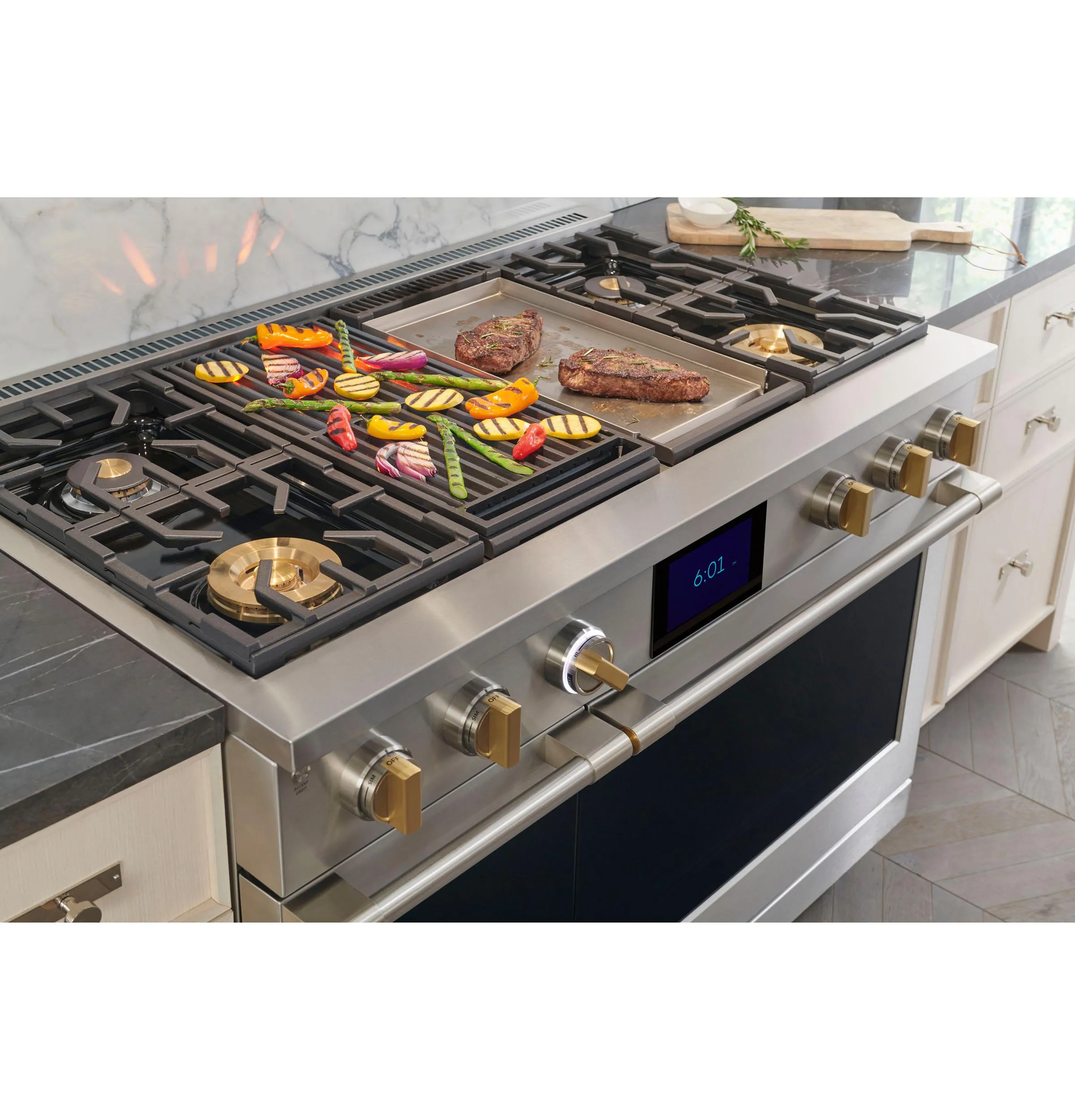 Monogram ZDP484NGTSS Monogram 48" Dual-Fuel Professional Range With 4 Burners, Grill, And Griddle