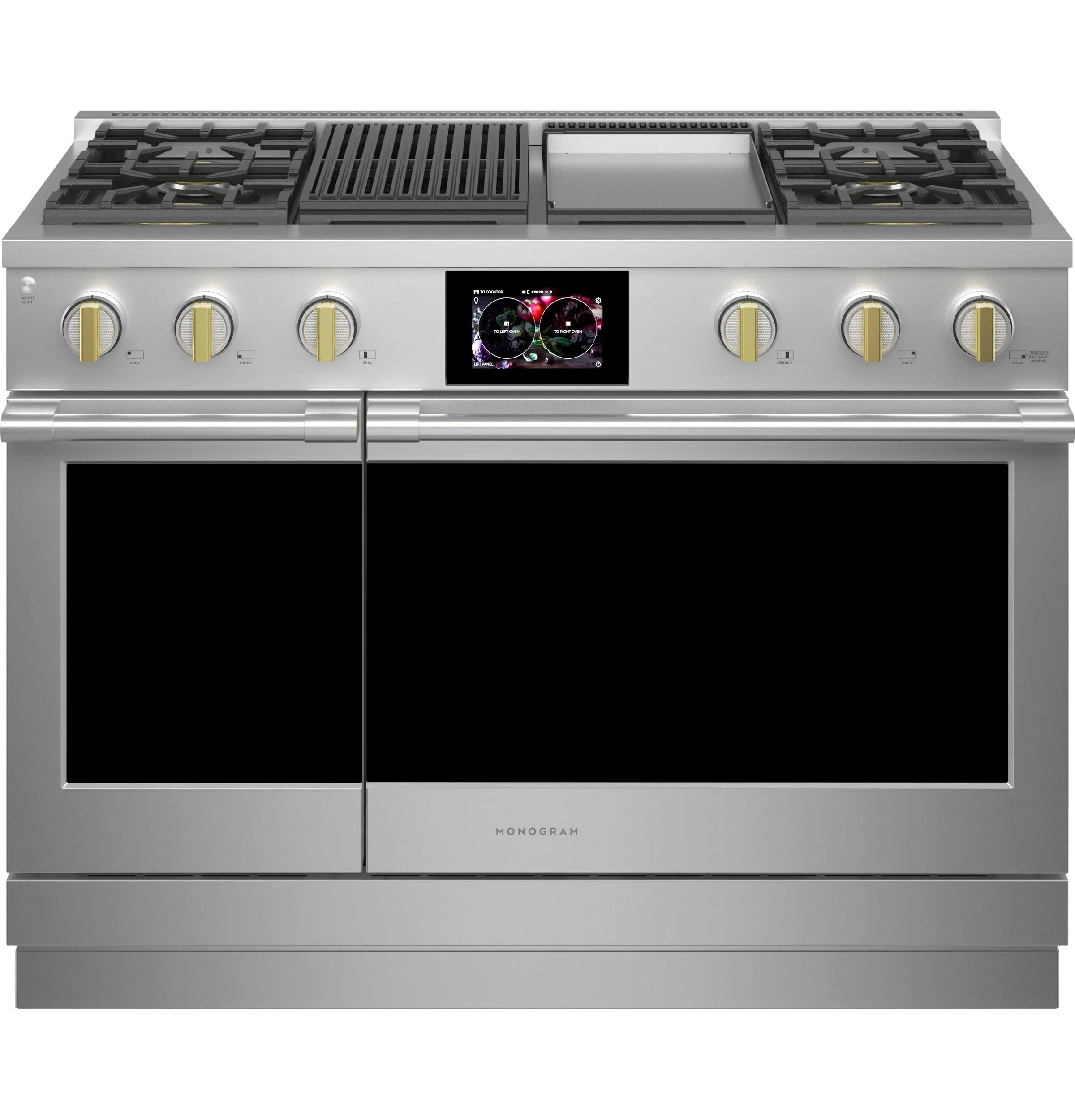 Monogram ZDP484NGTSS Monogram 48" Dual-Fuel Professional Range With 4 Burners, Grill, And Griddle