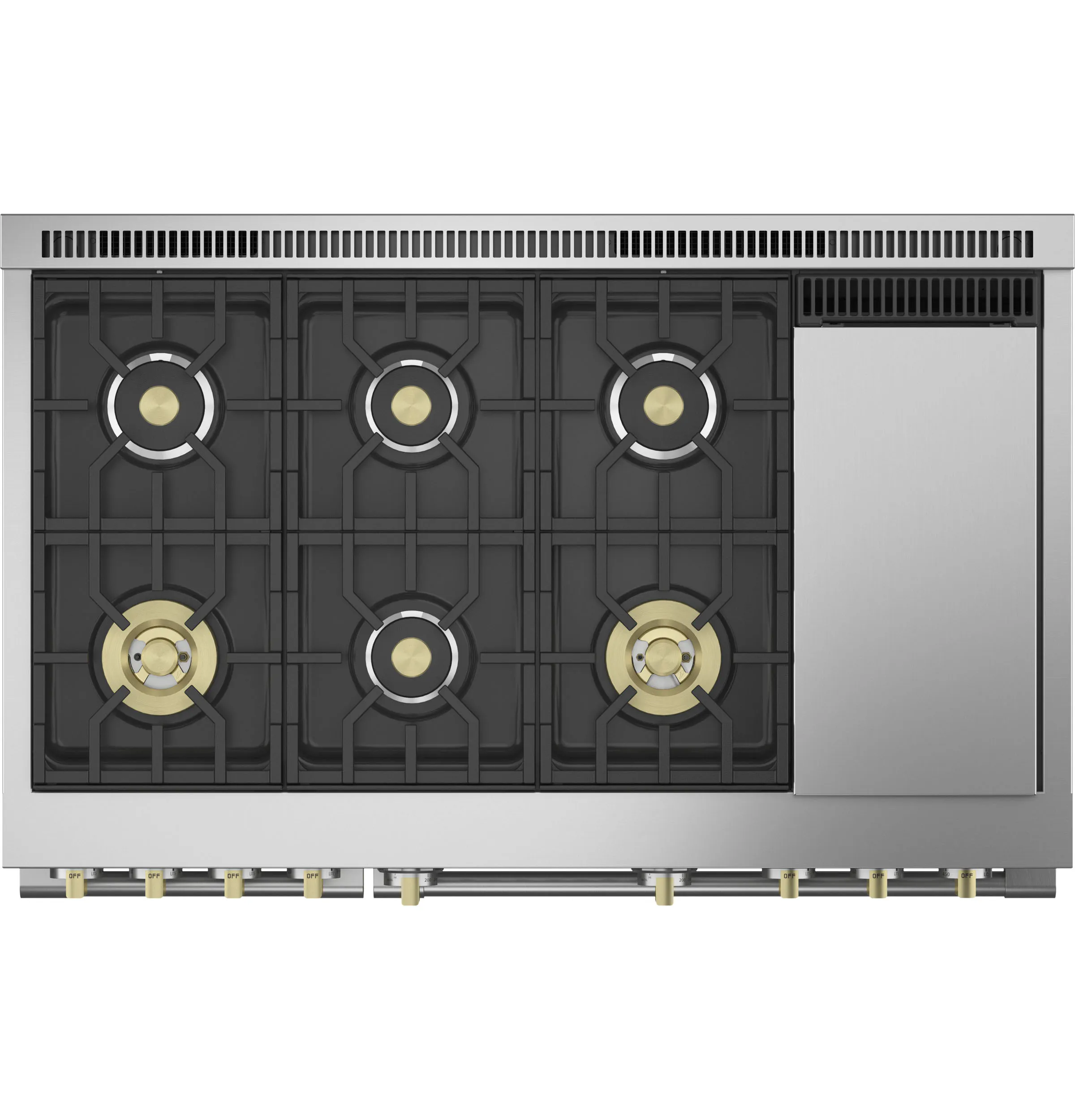 Monogram ZDP486NDTSS Monogram 48" Dual-Fuel Professional Range With 6 Burners And Griddle (Natural Gas)