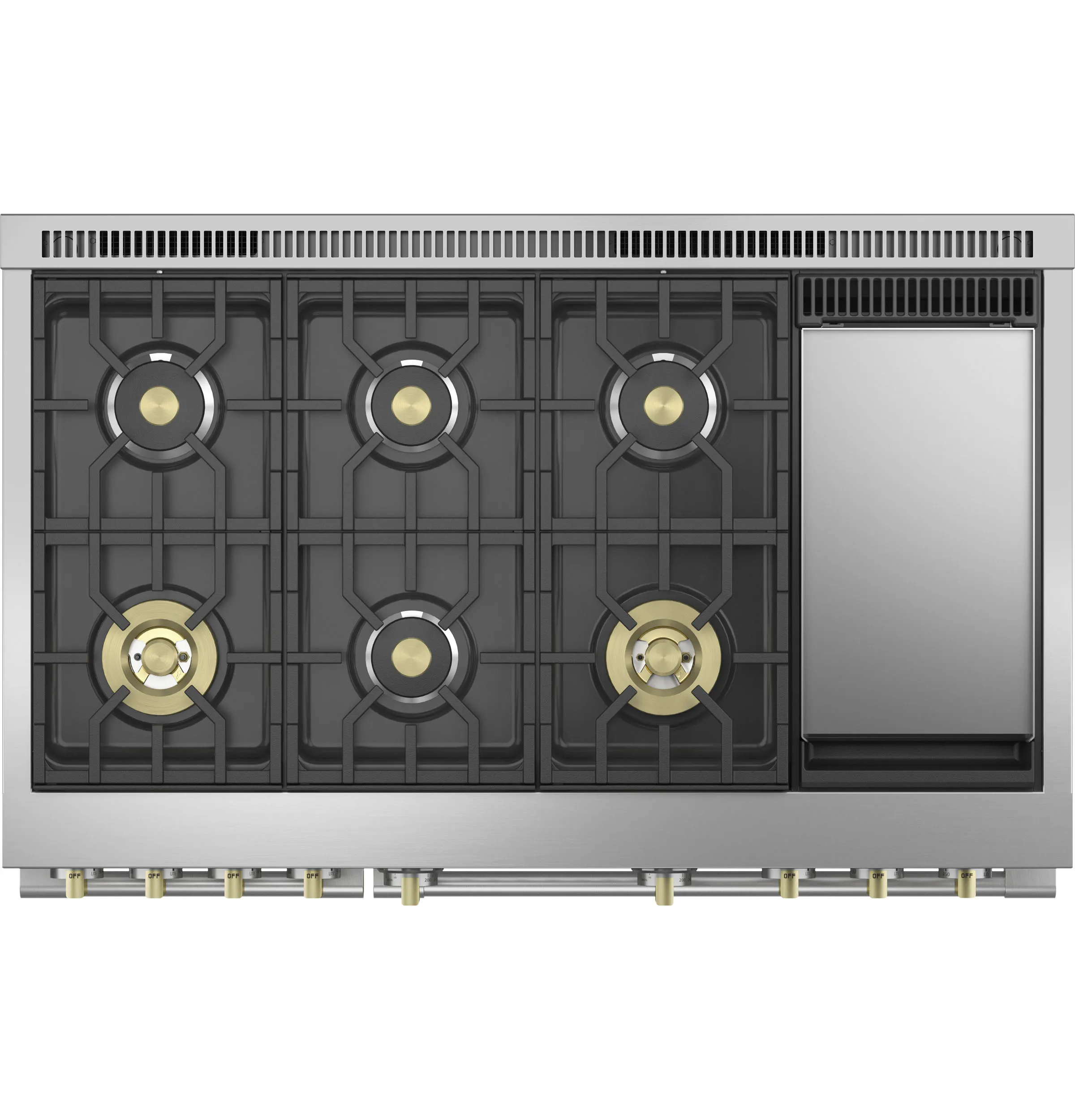 Monogram ZDP486NDTSS Monogram 48" Dual-Fuel Professional Range With 6 Burners And Griddle (Natural Gas)