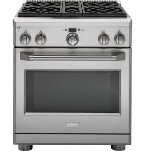 Monogram ZGP304NRSS Monogram 30" All Gas Professional Range With 4 Burners (Natural Gas)