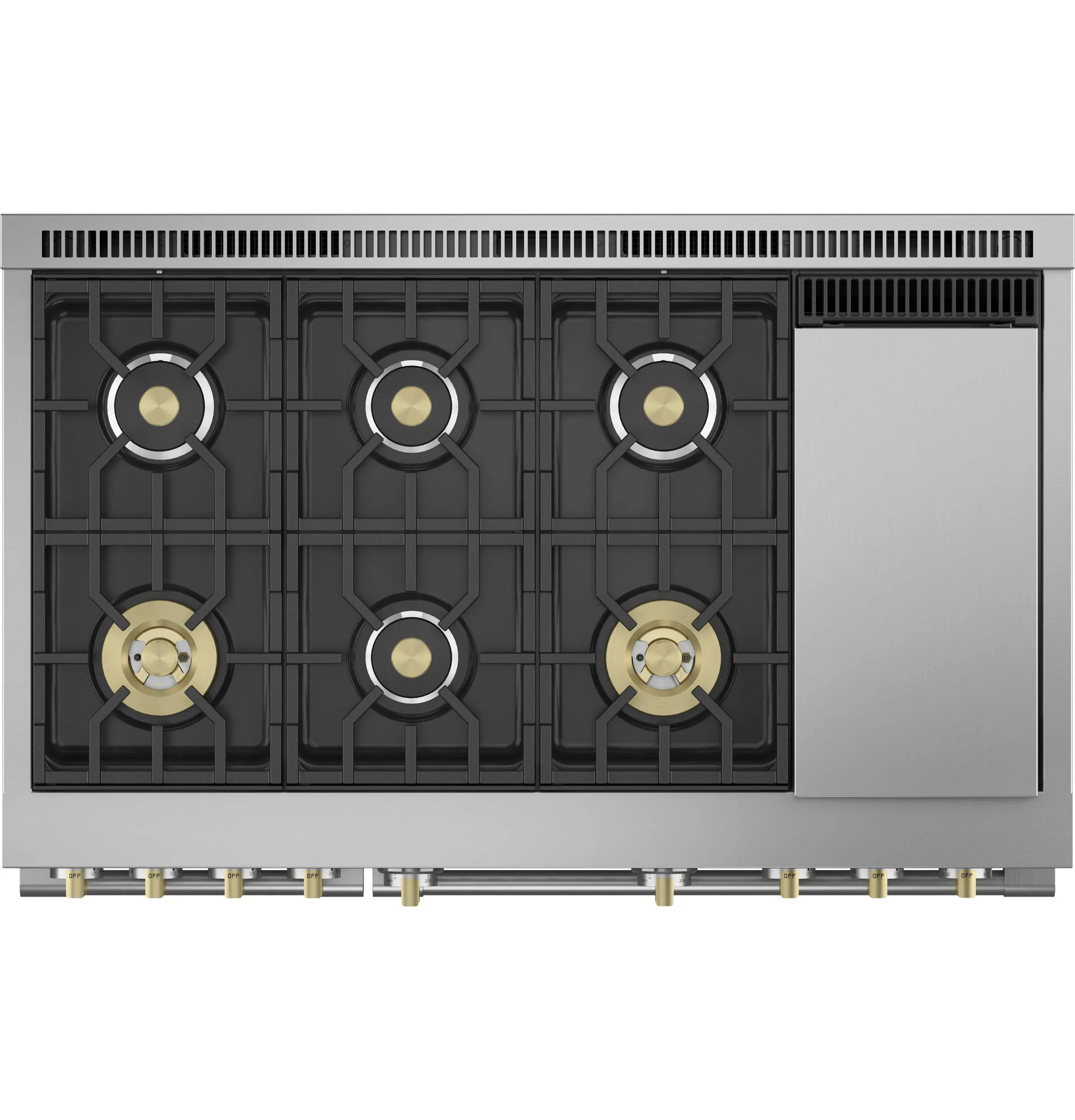 Monogram ZGP486NDTSS Monogram 48" All Gas Professional Range With 6 Burners And Griddle (Natural Gas)