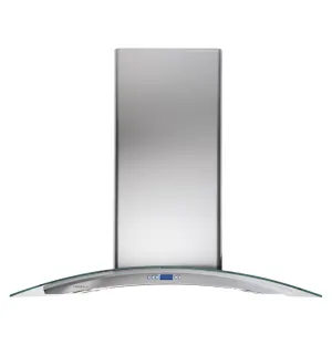 Monogram ZV925SLSS Monogram 36" Glass Canopy Island Hood - Gray