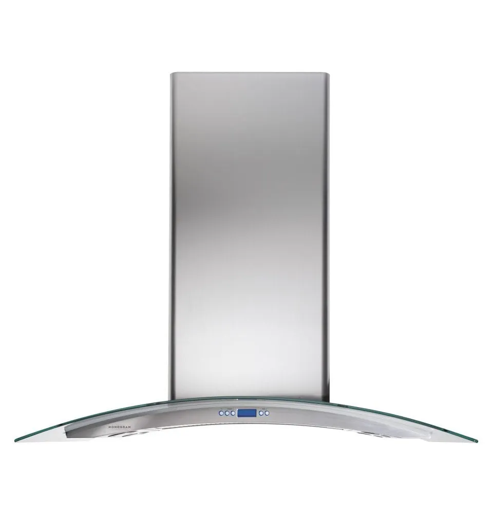 Monogram ZV925SLSS Monogram 36" Glass Canopy Island Hood - Gray