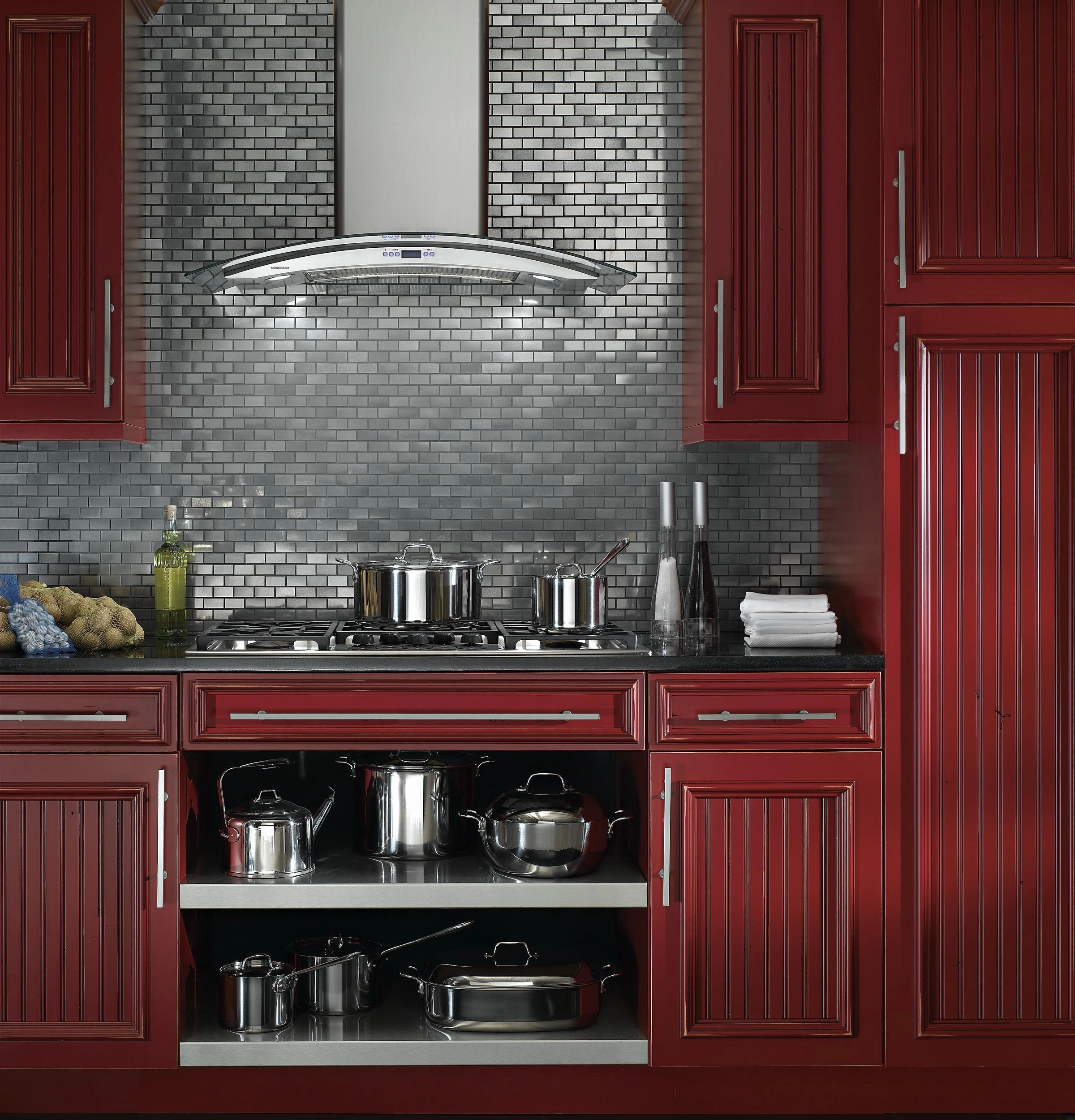 Monogram ZV900SLSS Monogram 36" Glass Canopy Wall-Mounted Hood - Gray