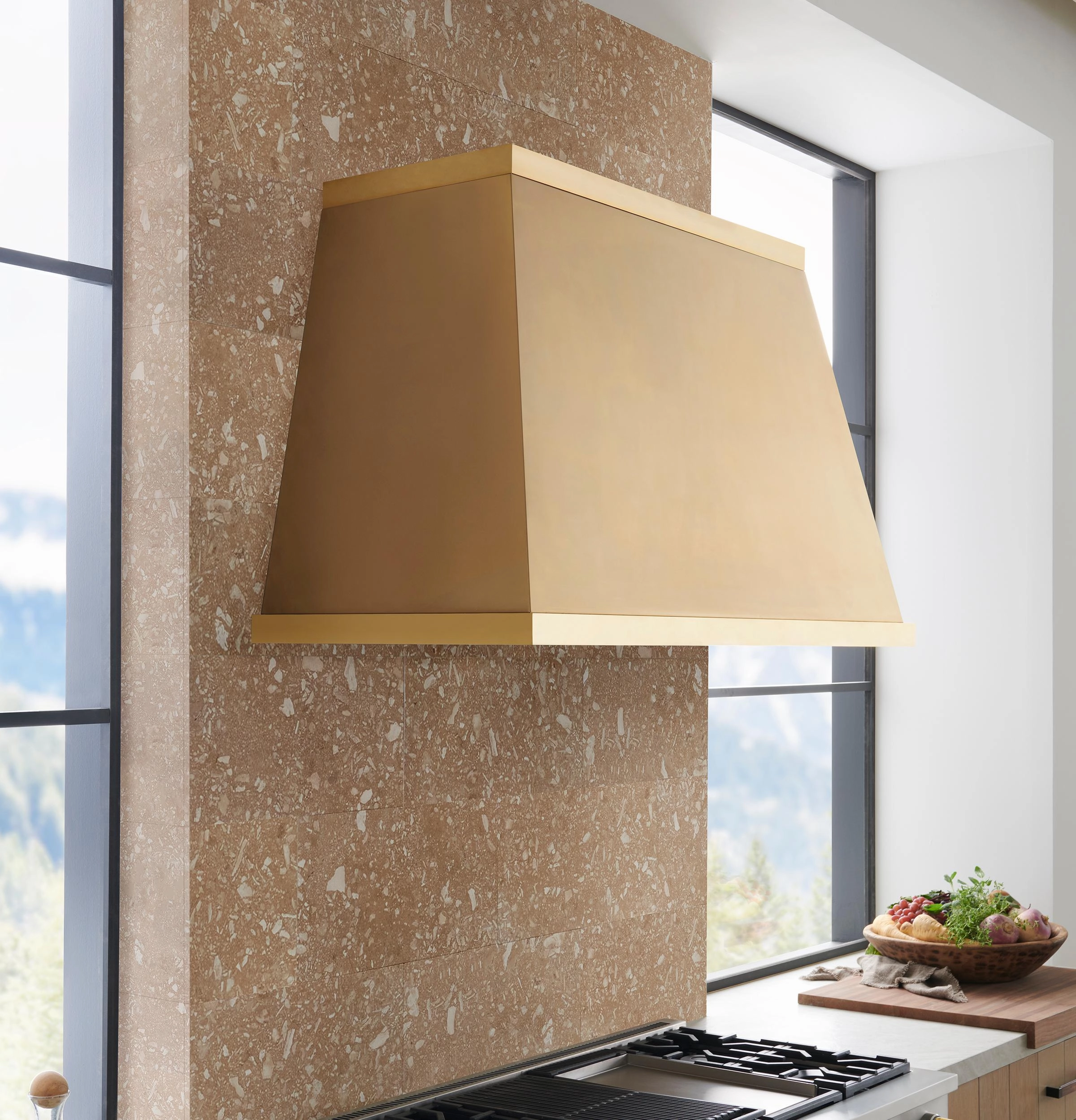 Monogram ZVC53DWB1 Monogram 53" Brass Designer Collection Hood Insert Sold Separately