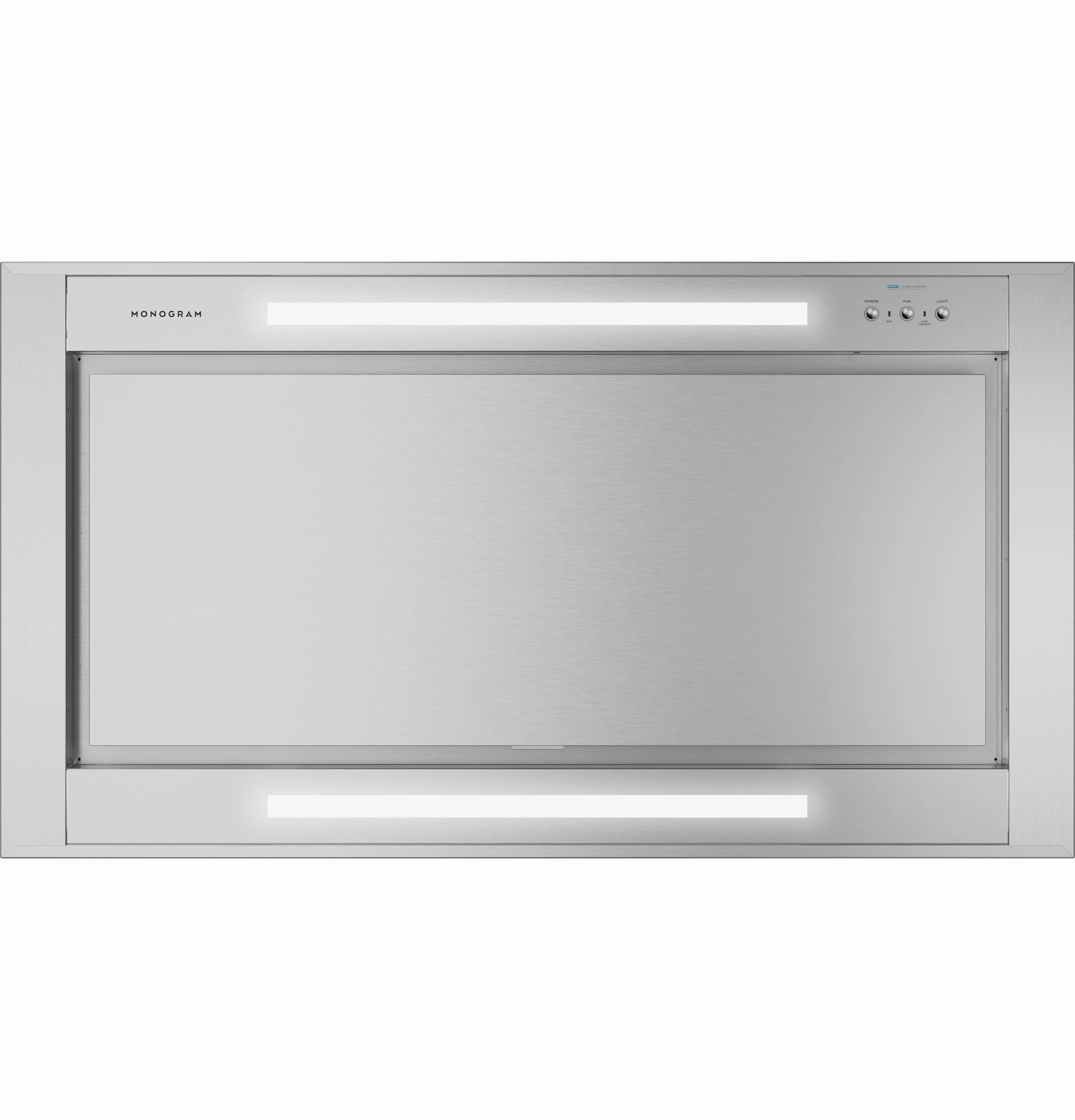Monogram ZVIS481SRSS Monogram 48" Island Pyramid Chimney Vent Hood With Air Quality Sensors BLOWER SOLD SEPARATELY