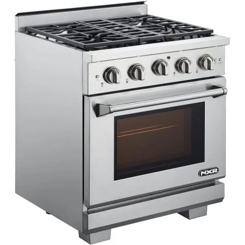 Nxr Ranges AK3001 30" Professional Style Gas Range In Stainless Steel