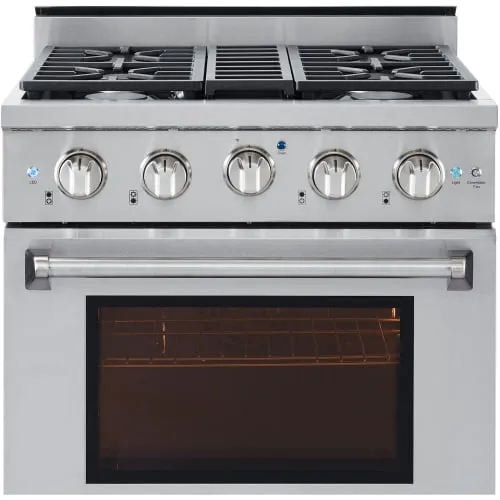 Nxr Ranges AK3001 30" Professional Style Gas Range In Stainless Steel