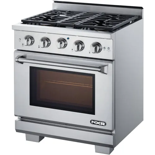 Nxr Ranges AK3001 30" Professional Style Gas Range In Stainless Steel
