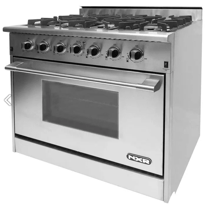 Nxr Ranges AK3605LP Nxr 36" Professional Range With Six Burners, Convection Oven, Liquid Propane (Culinary Series)