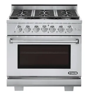 Nxr Ranges AK3605LP Nxr 36" Professional Range With Six Burners, Convection Oven, Liquid Propane (Culinary Series)