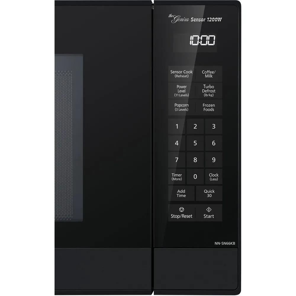 Panasonic 1.2 cu. ft. 1200W Genius Sensor Countertop Microwave Oven with Inverter Technology in Black (NN-SN66KB)
