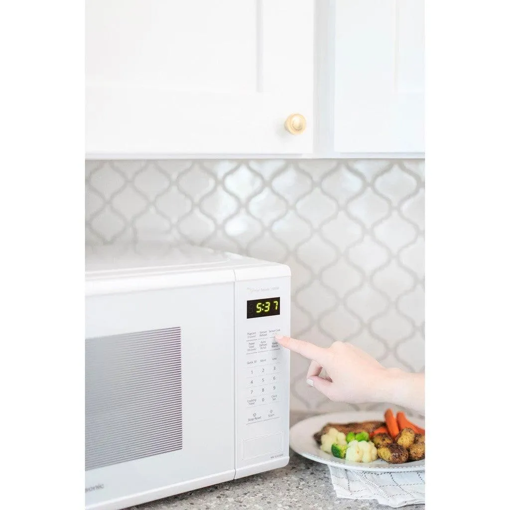 Panasonic Genius Sensor 1.3 cu. ft. 1100W Countertop Microwave Oven in White (NN-SU656W)