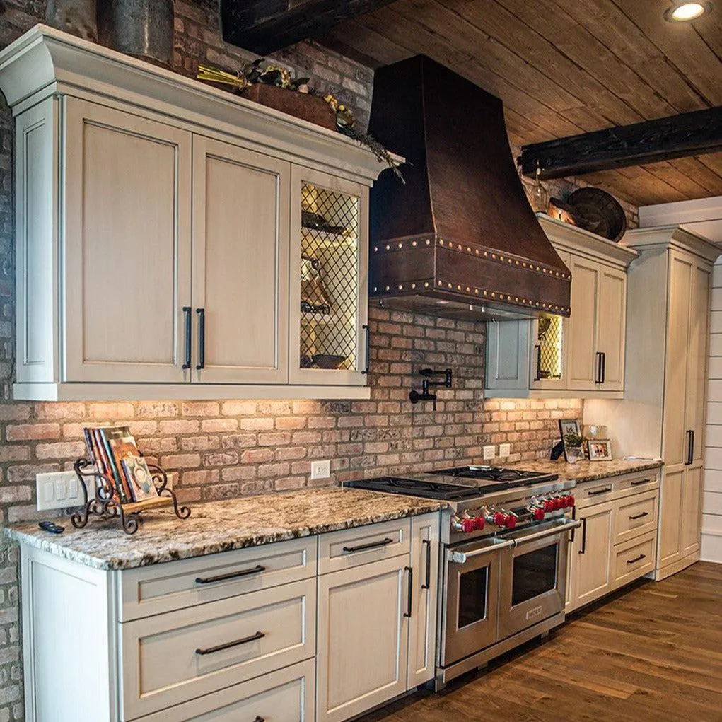 Premier Copper 36 in. Correa Wall Mounted Range Hood in Hammered Copper
