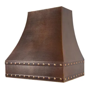 Premier Copper 36 in. Correa Wall Mounted Range Hood in Hammered Copper