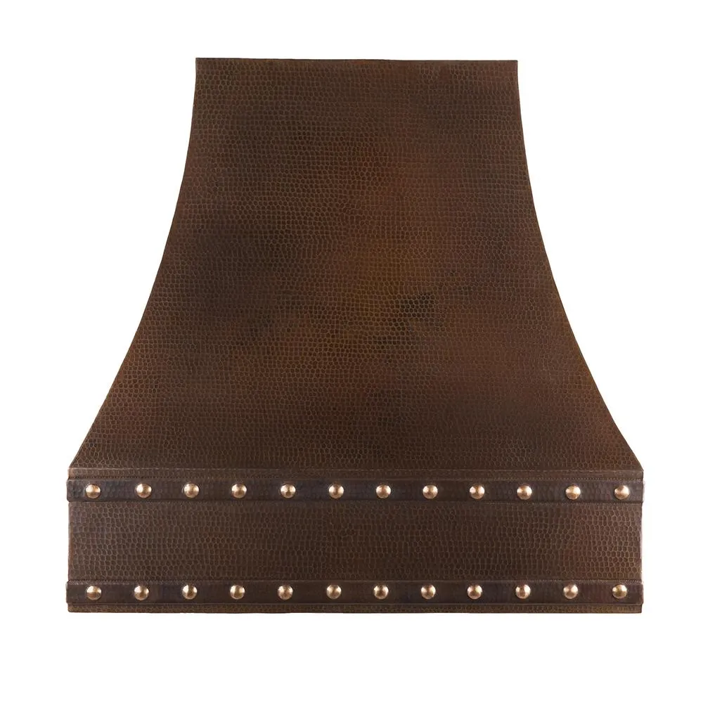 Premier Copper 36 in. Correa Wall Mounted Range Hood in Hammered Copper