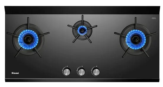 Rinnai RB-3CGN 3 Inner Burner Built-In Hob Schott Ceran Glass (Black)