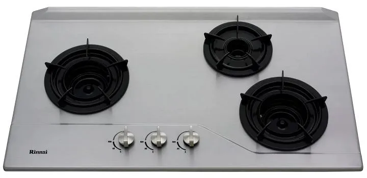 Rinnai RB-3SI 3 Inner Burner Built-In Hob Stainless Steel Top Plate RB3SI