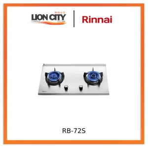 Rinnai RB-72S 2 Burner Built-In Hob Stainless Steel Top Plate RB72S