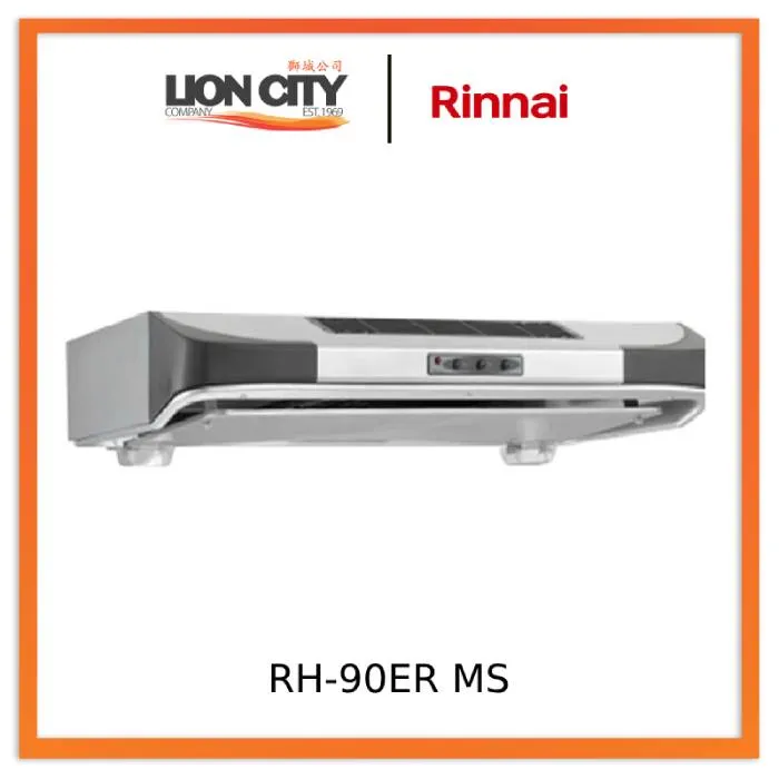 Rinnai RH-90ER MS Slimline Hood Stainless Steel