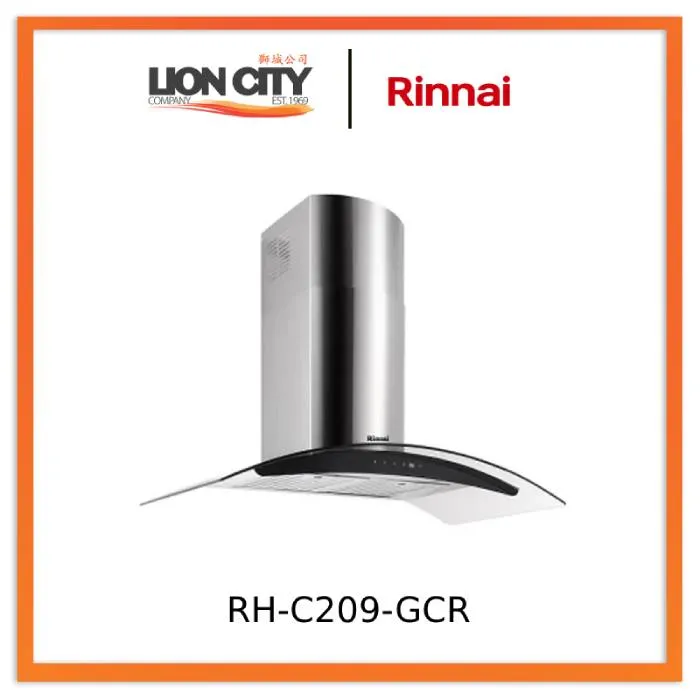 Rinnai RH-C209-GCR Chimney Hood LED Touch Control