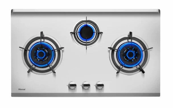 Rinnai-RB-983S 3 Burner Built-In Hob Stainless Steel Top Plate