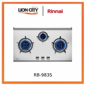 Rinnai-RB-983S 3 Burner Built-In Hob Stainless Steel Top Plate