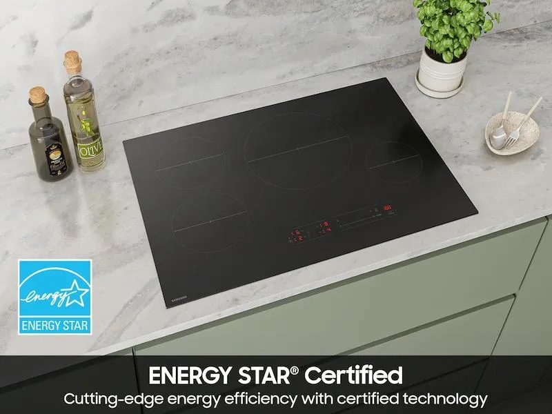 Samsung CC70F30S2D 30" Induction Cooktop With Anti-Scratch Matte Glass And Sync Burners In Black
