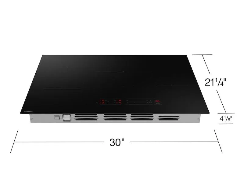 Samsung CC70F30S2D 30" Induction Cooktop With Anti-Scratch Matte Glass And Sync Burners In Black