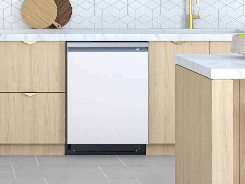 Samsung DW80BB707012 Bespoke Autorelease Smart 42Dba Dishwasher With Stormwash &#8482; And Smart Dry In White Glass