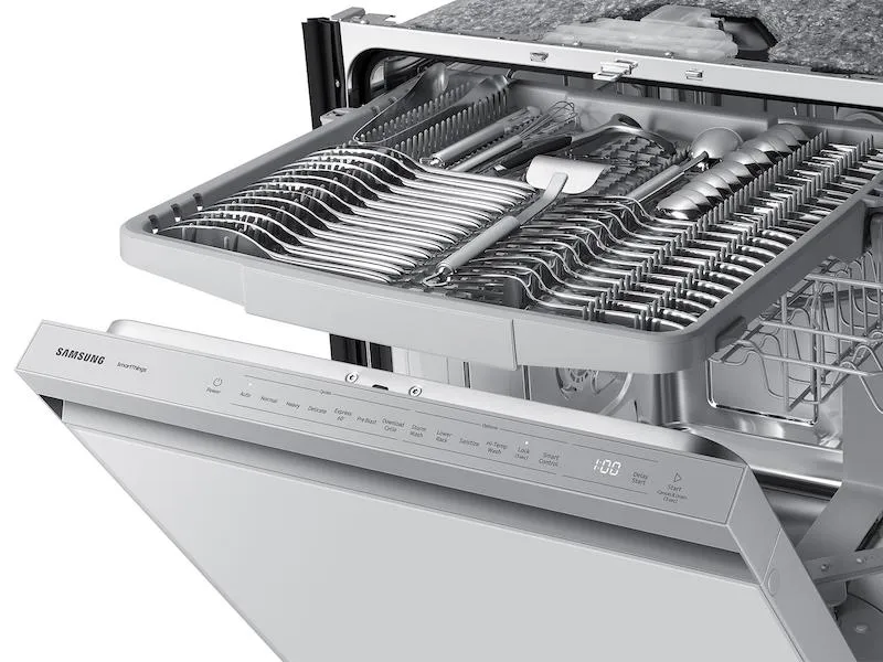 Samsung DW80CB545012 Bespoke Autorelease Smart 46Dba Dishwasher With Stormwash&#8482; In White Glass
