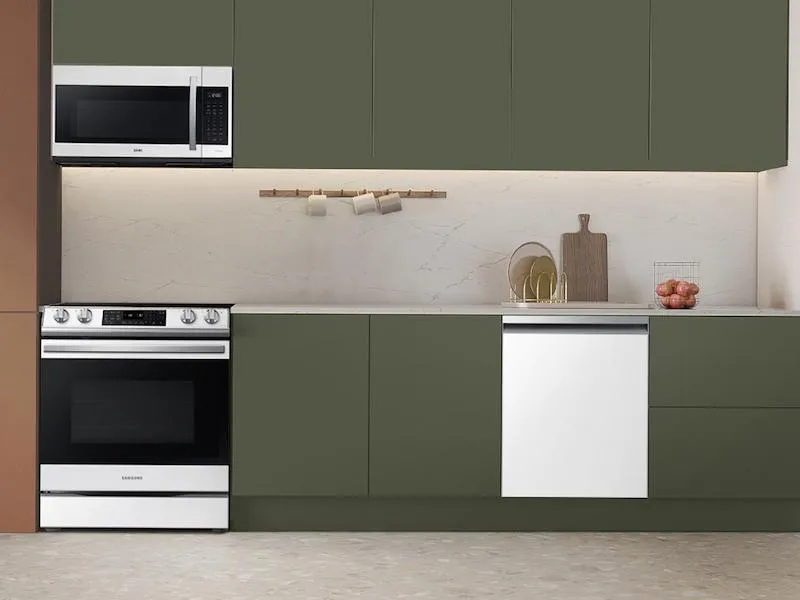 Samsung DW80CB545012 Bespoke Autorelease Smart 46Dba Dishwasher With Stormwash&#8482; In White Glass