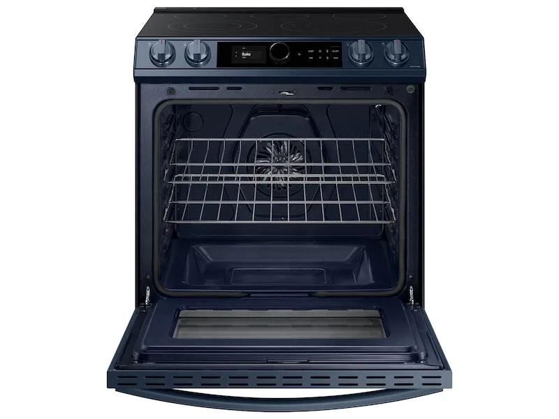 Samsung NE63A8711QN 6.3 Cu. Ft. Smart Bespoke Slide-In Electric Range With Smart Dial & Air Fry In Navy Steel