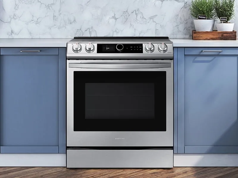 Samsung NE63T8711SS 6.3 Cu. Ft. Front Control Slide-In Electric Range With Smart Dial, Air Fry & Wi-Fi In Stainless Steel