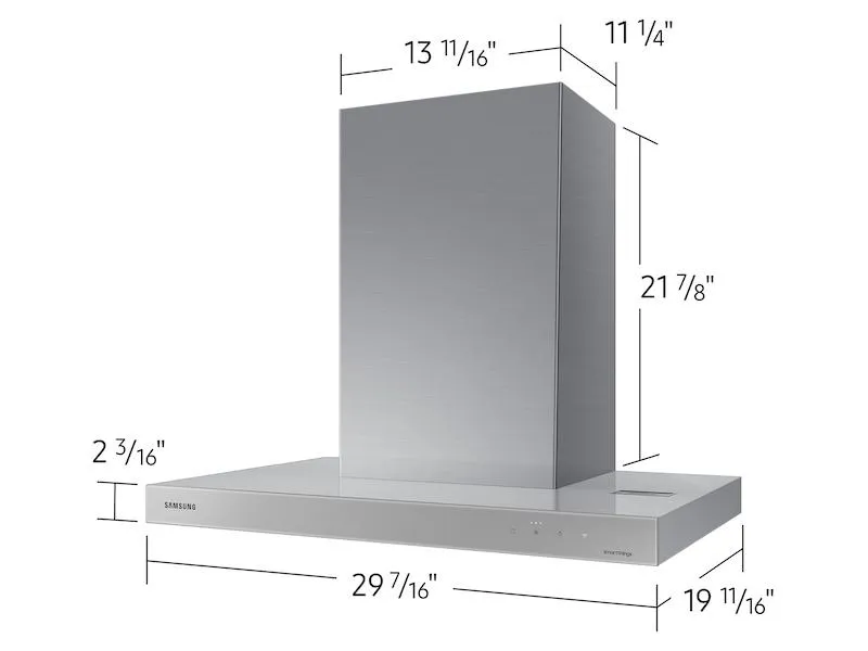 Samsung NK30CB600WCG 30" Bespoke Smart Wall Mount Hood In Clean Grey